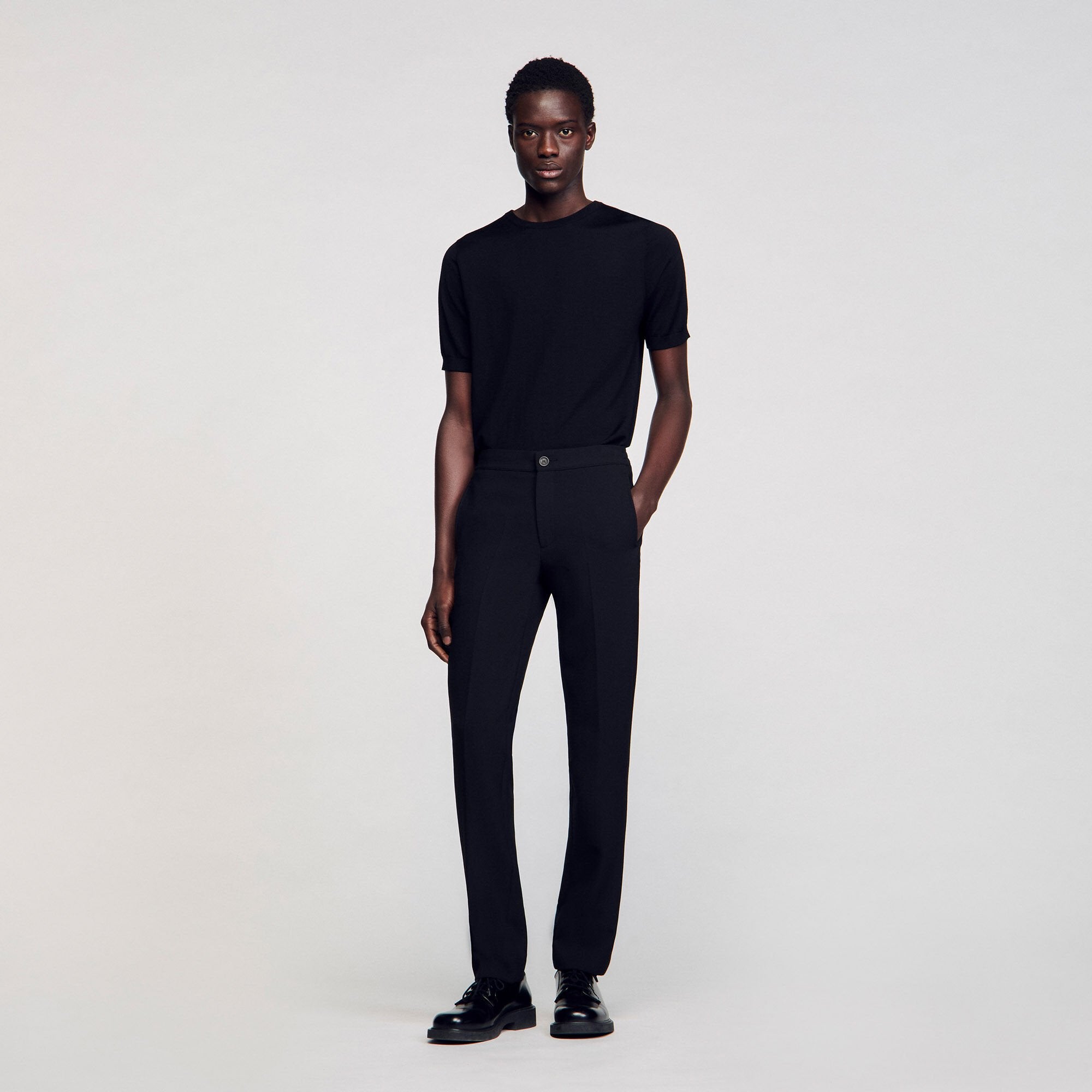 Jersey trousers Black Sandro Men