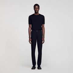 Jersey trousers Black Sandro Men