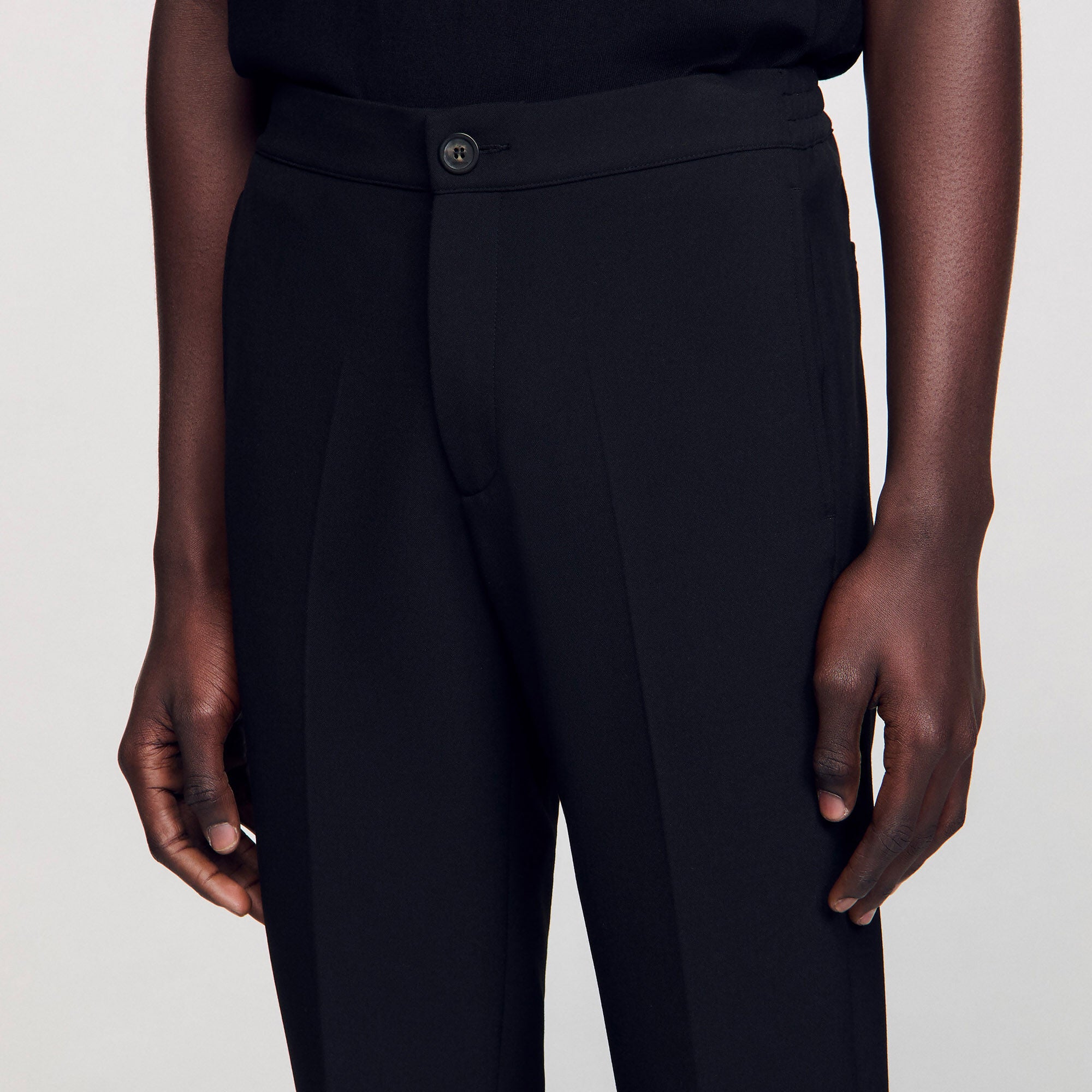 Jersey trousers Black Sandro Men