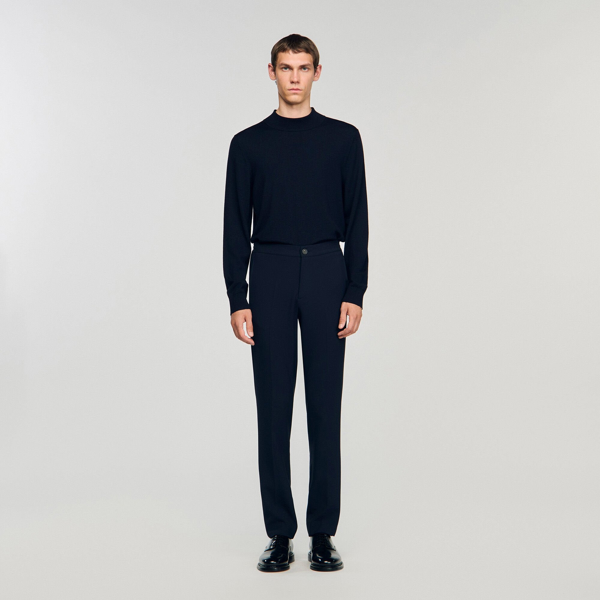 Jersey trousers Navy Blue Sandro Men