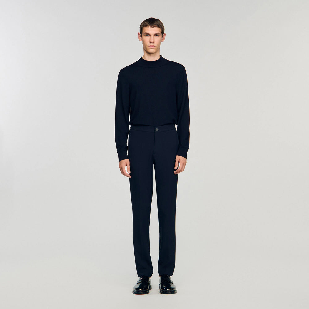 Jersey trousers Navy Blue Sandro Men