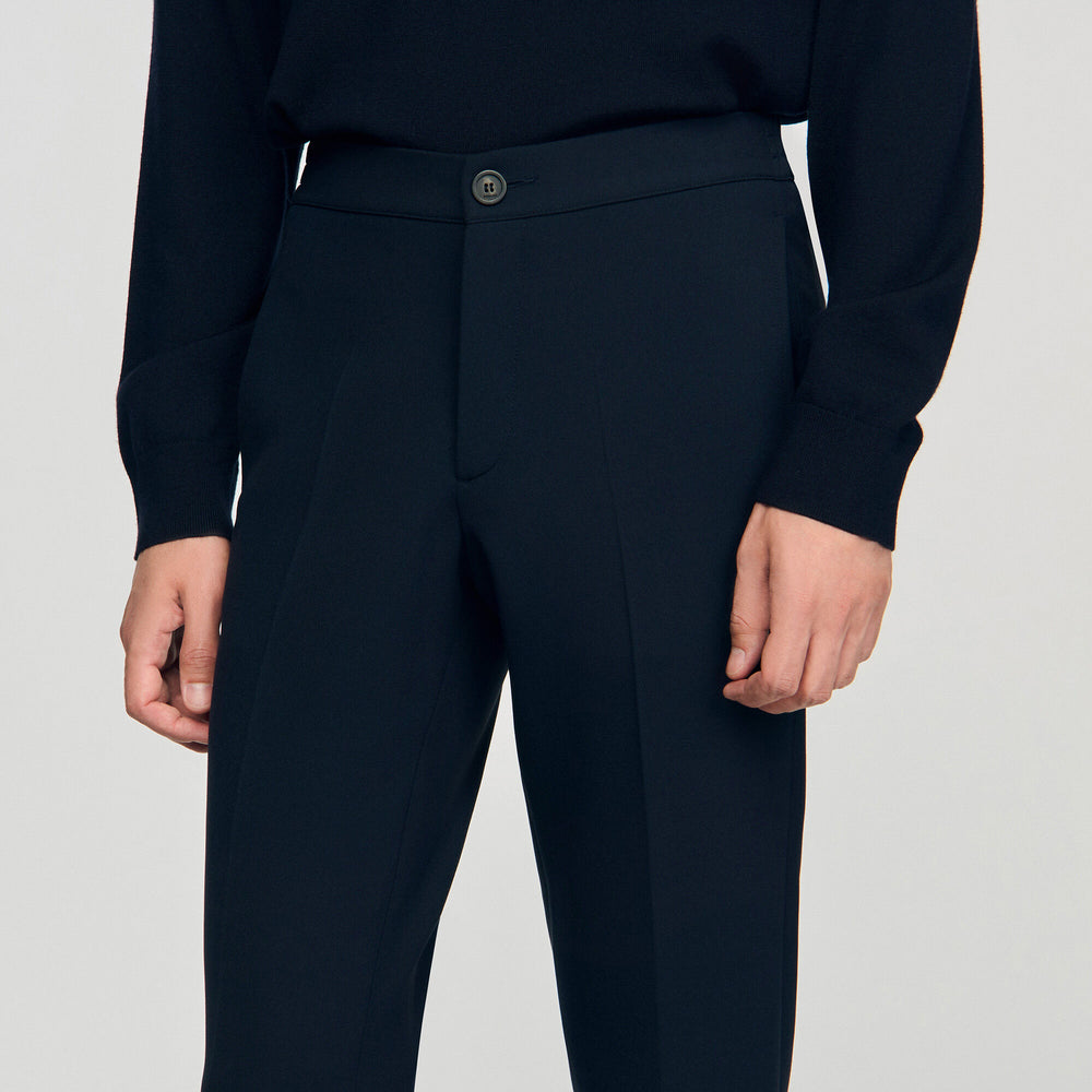 Jersey trousers Navy Blue Sandro Men