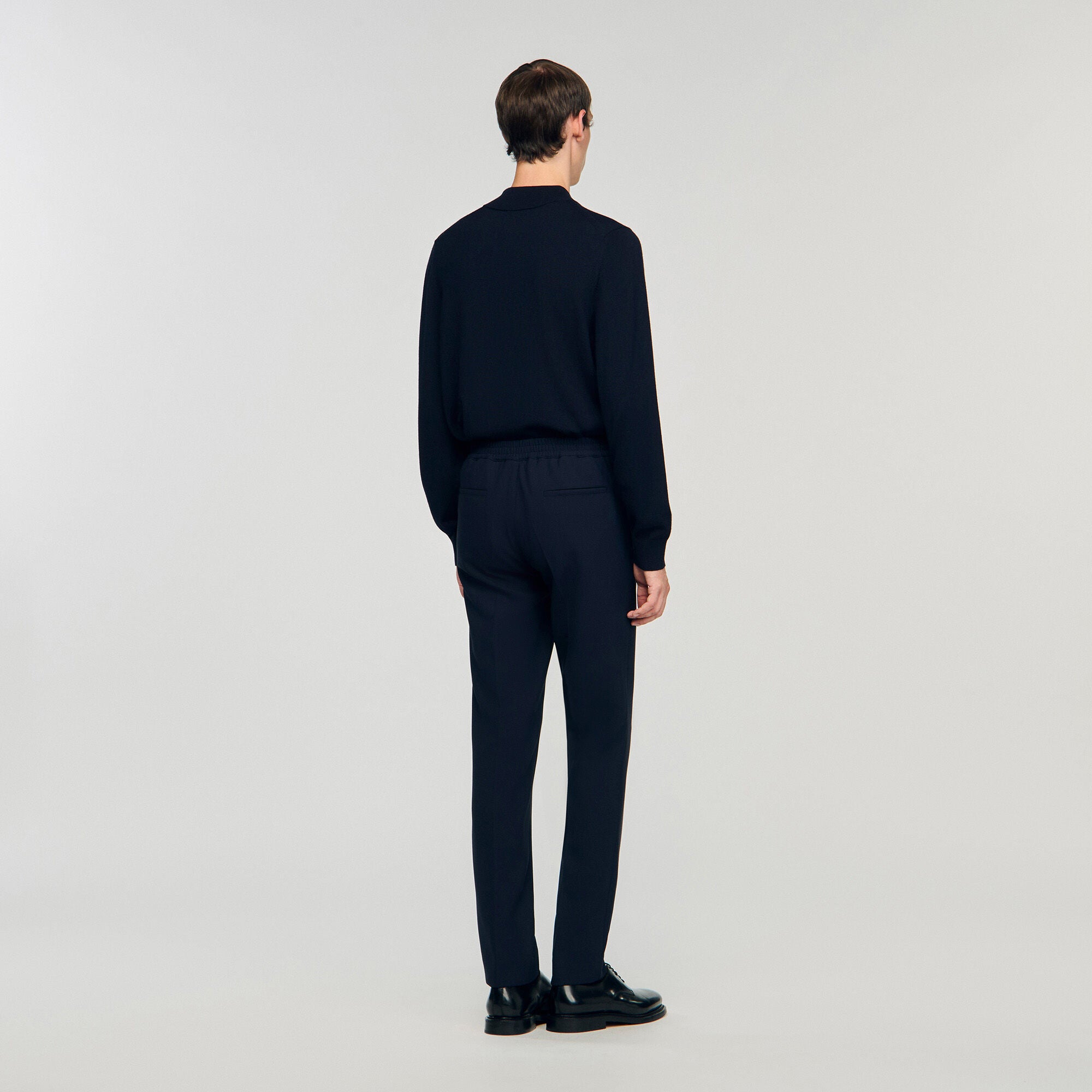 Jersey trousers Navy Blue Sandro Men