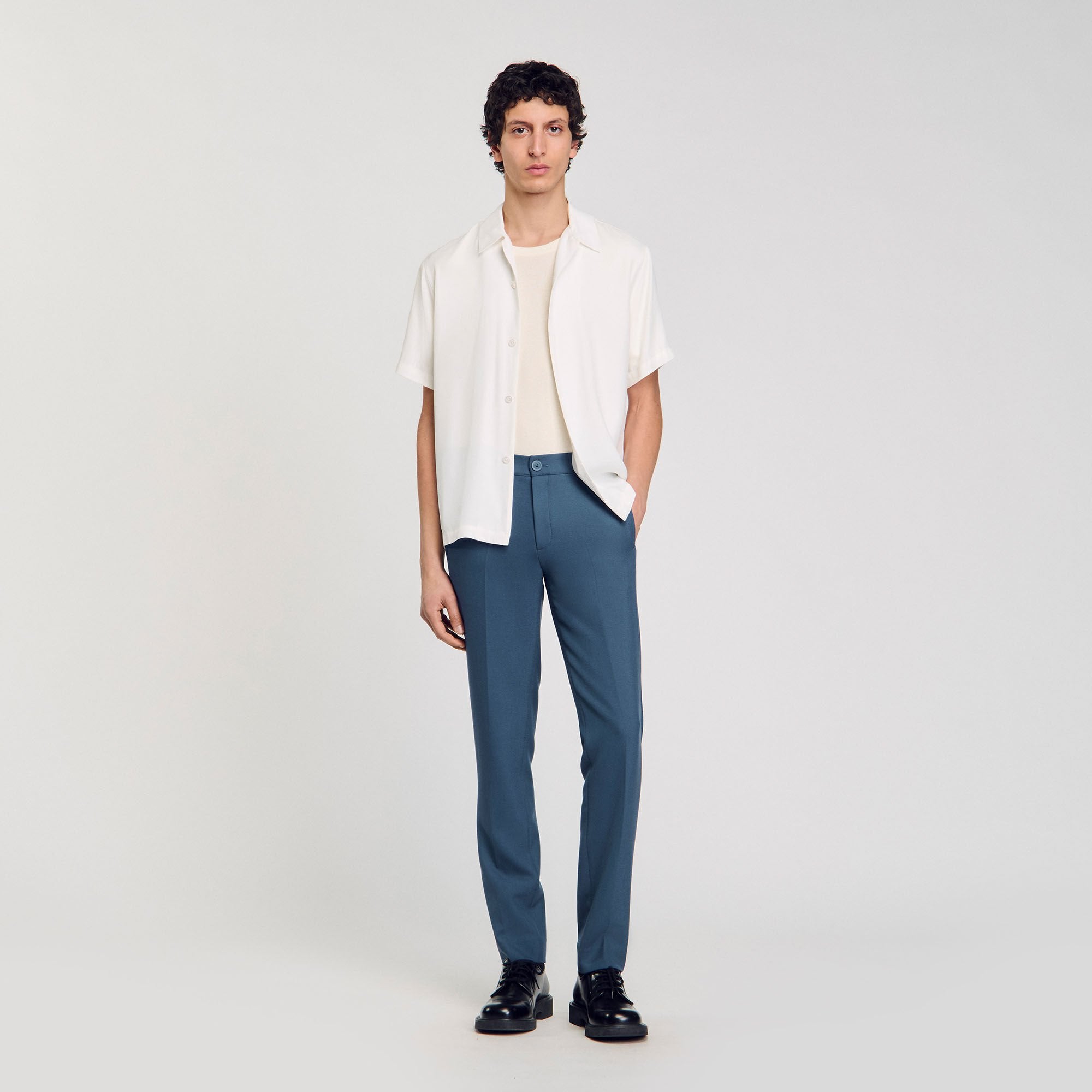 Jersey trousers Thunderstorm Blue Sandro Men