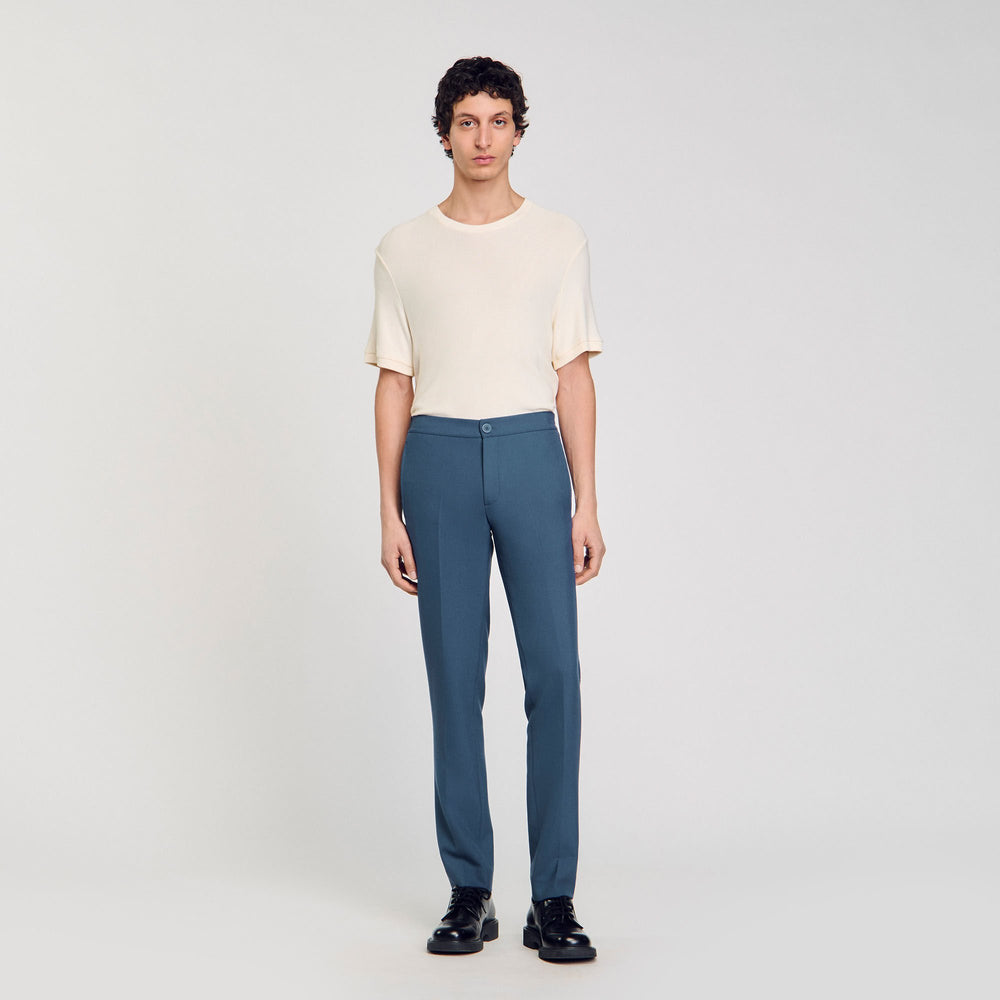 Jersey trousers Thunderstorm Blue Sandro Men