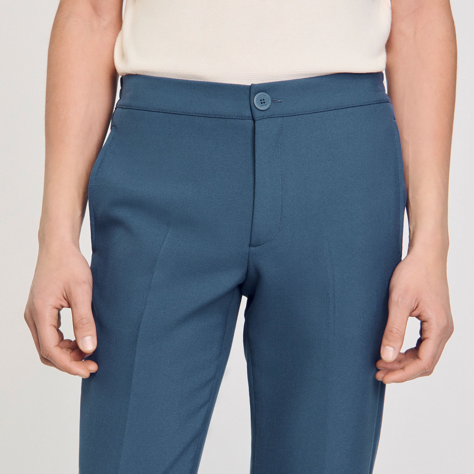 Jersey trousers Thunderstorm Blue Sandro Men