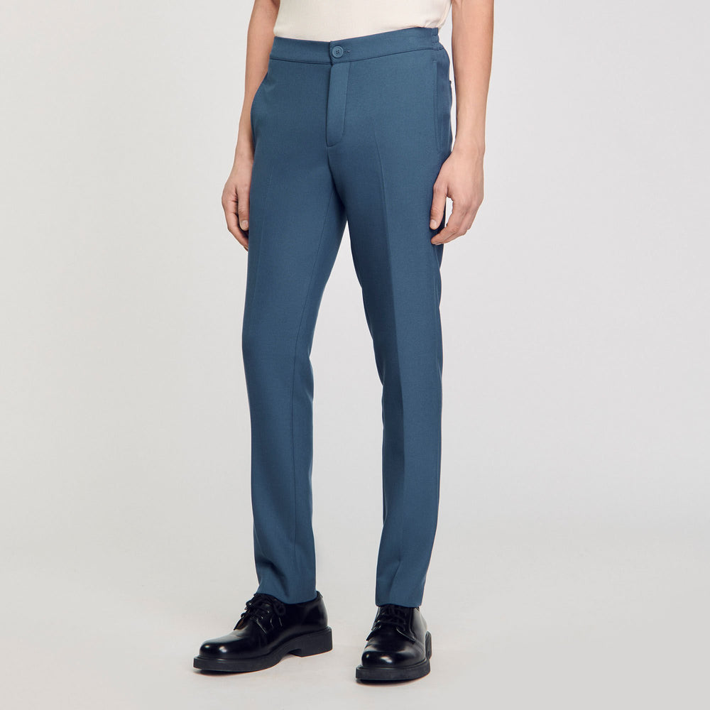 Jersey trousers Thunderstorm Blue Sandro Men