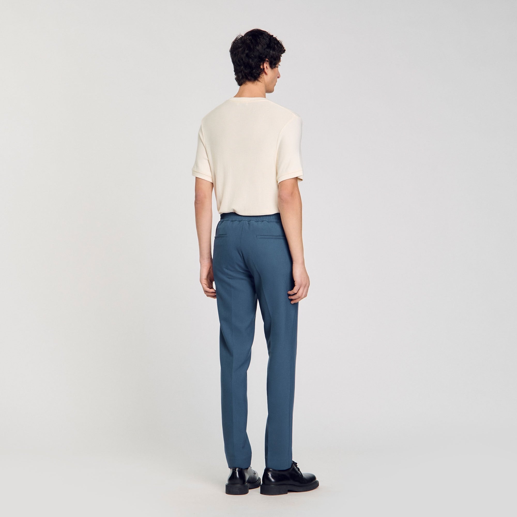 Jersey trousers Thunderstorm Blue Sandro Men