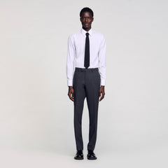 Wool suit trousers Mocked Grey Sandro Men