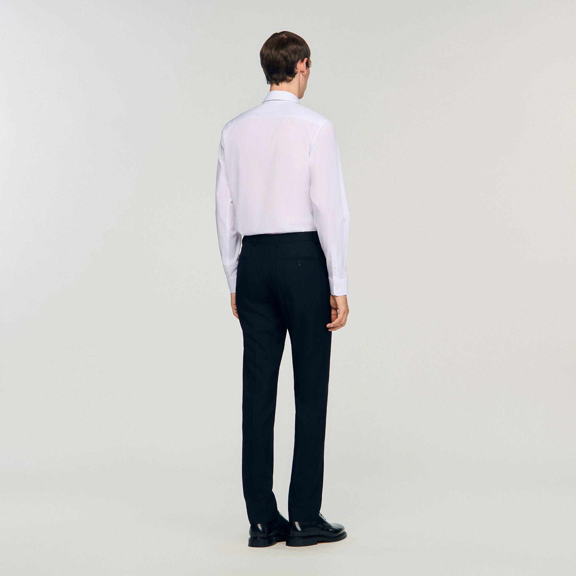 Wool suit trousers Navy Blue Sandro Men