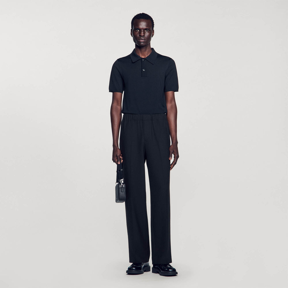 Wide-leg trousers Black Sandro Men