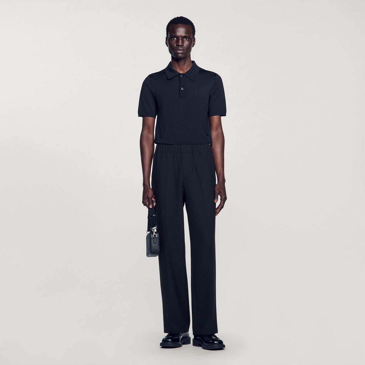 Wide-leg trousers Black Sandro Men