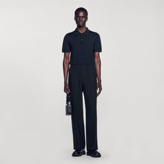 Wide-leg trousers Black Sandro Men