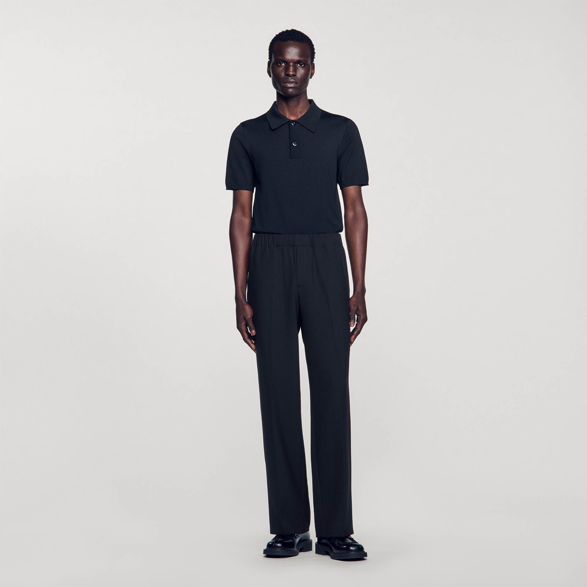 Wide-leg trousers Black Sandro Men