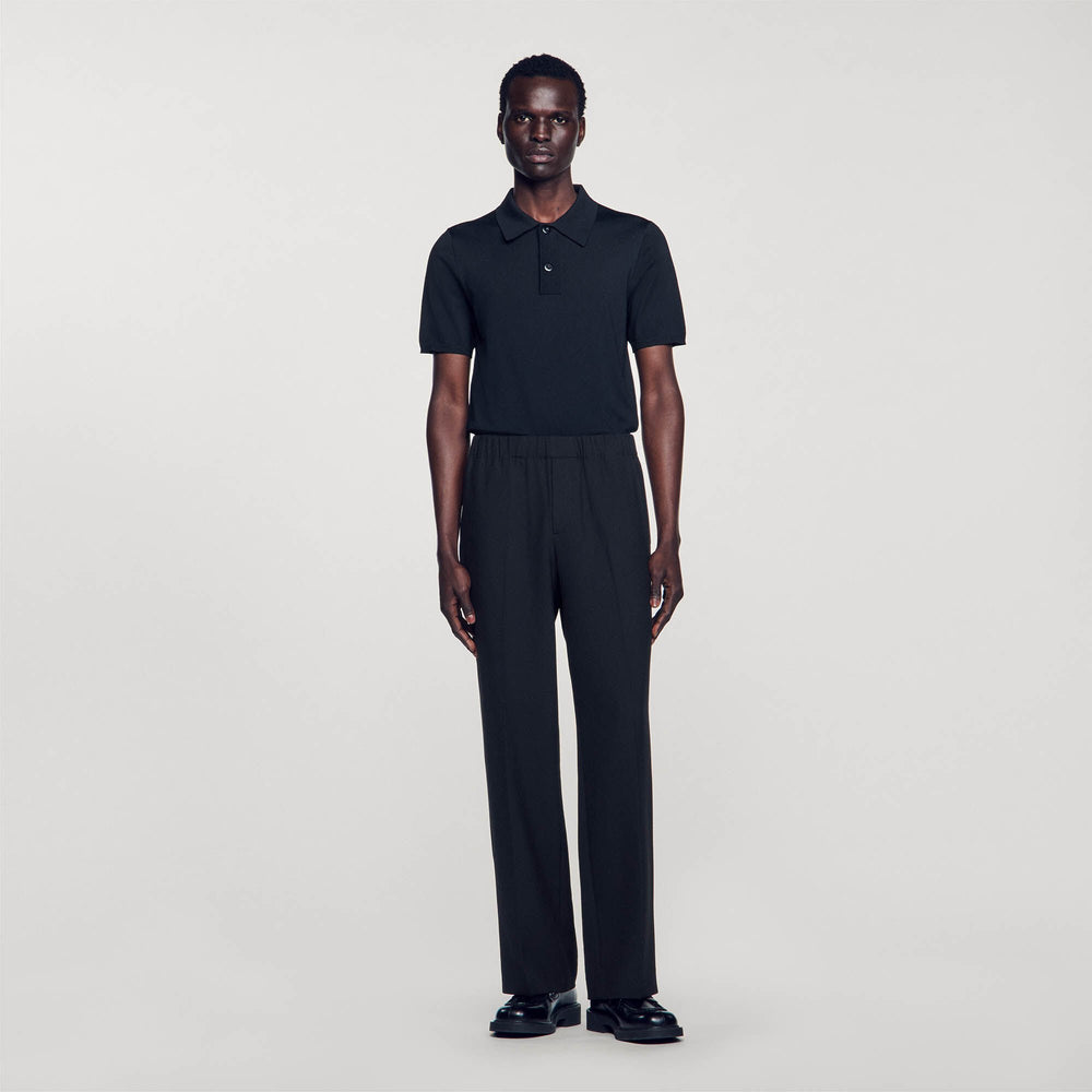 Wide-leg trousers Black Sandro Men