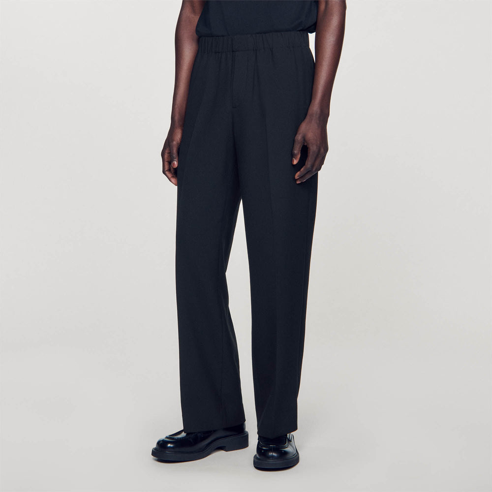Wide-leg trousers Black Sandro Men