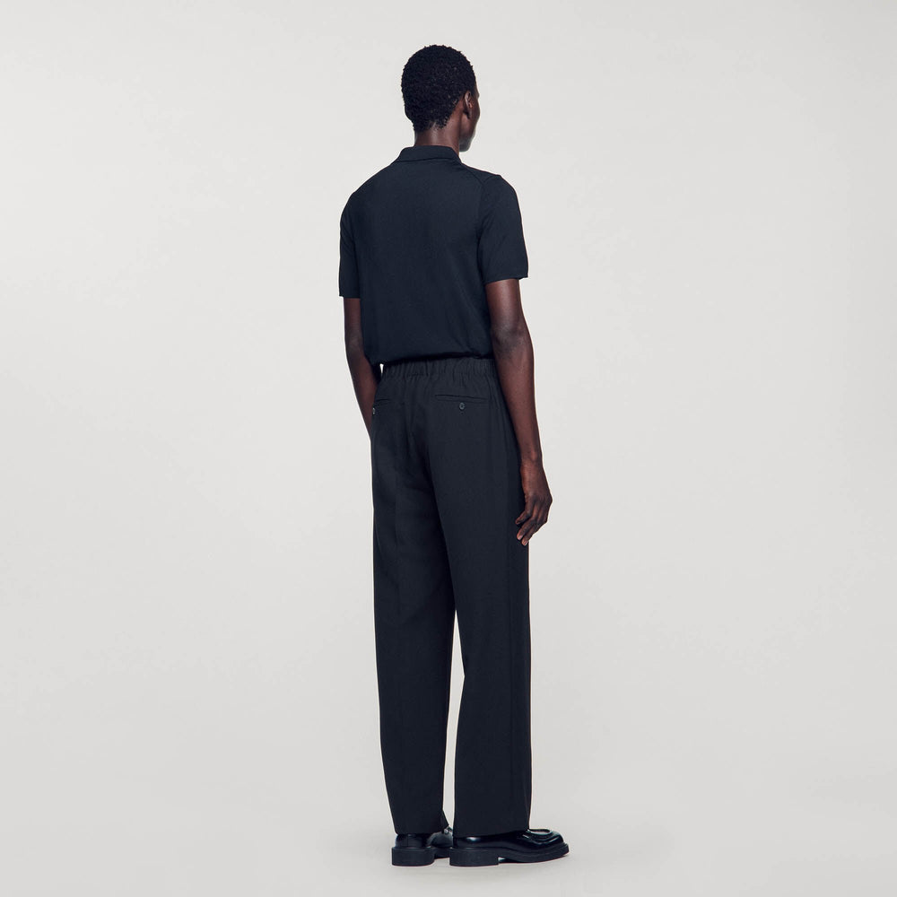 Wide-leg trousers Black Sandro Men
