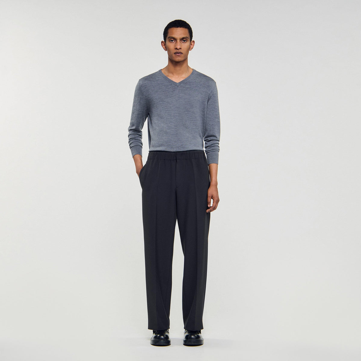 Wide-leg trousers Dark Grey Sandro Men