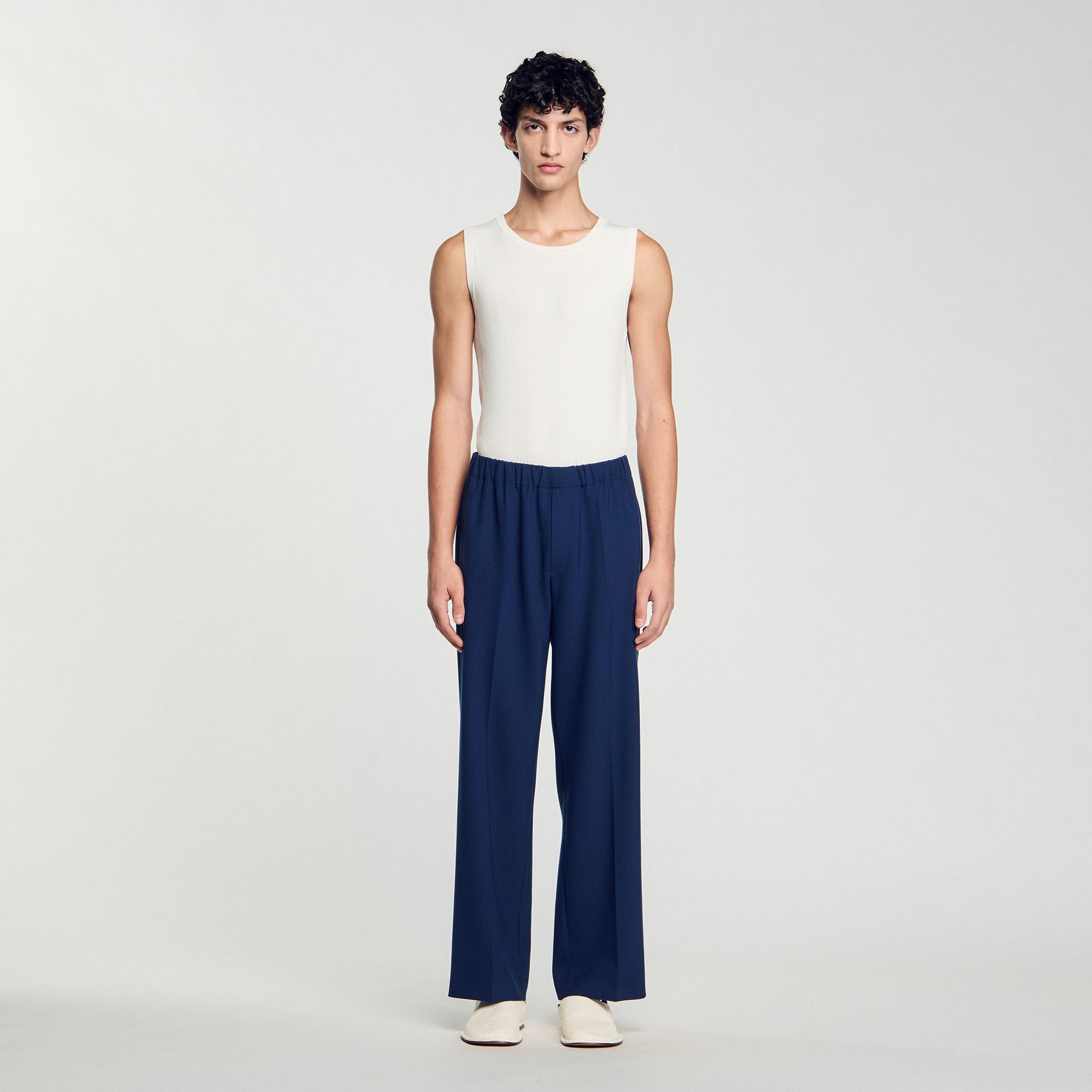 Wide-leg trousers Royal Blue Sandro Men