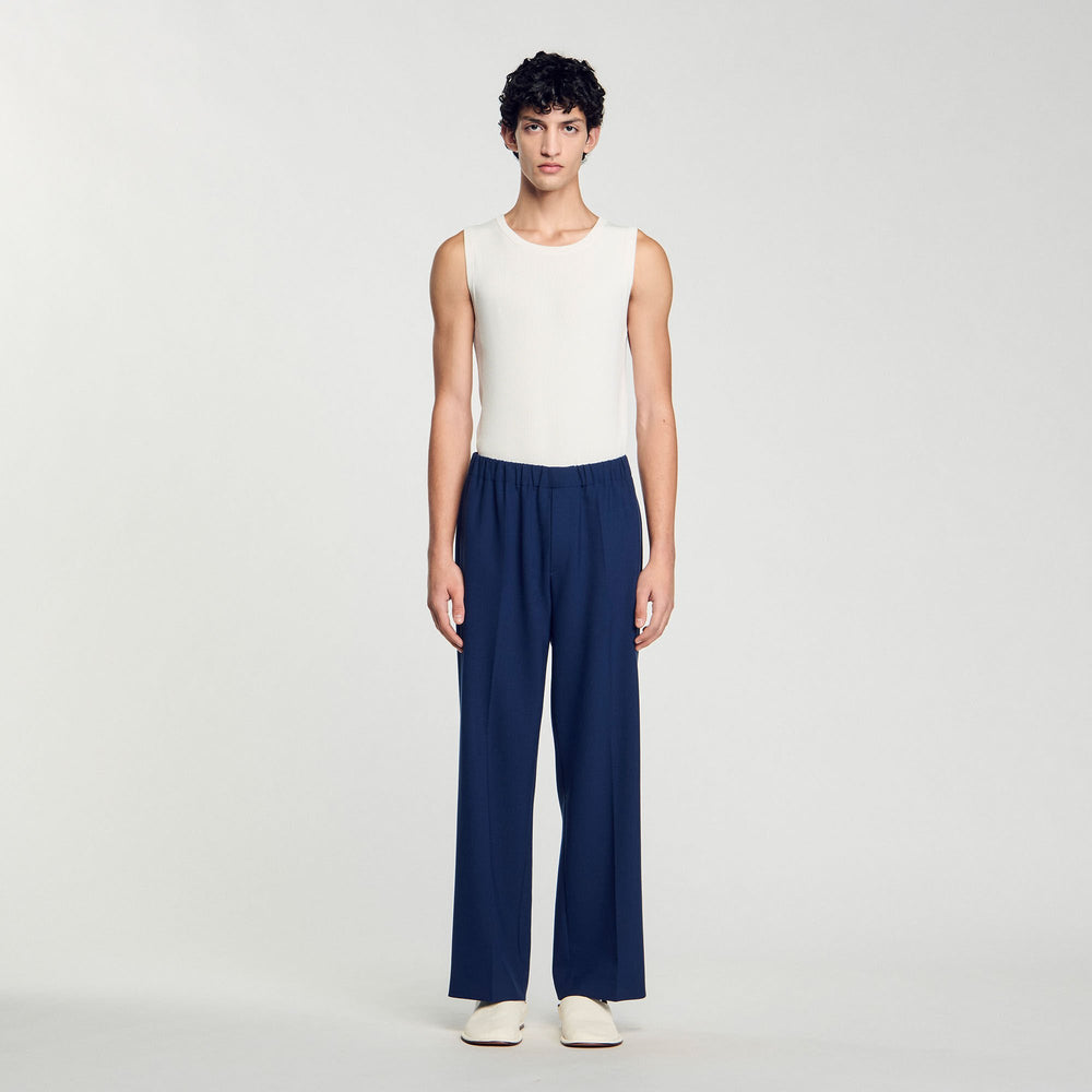 Wide-leg trousers Royal Blue Sandro Men