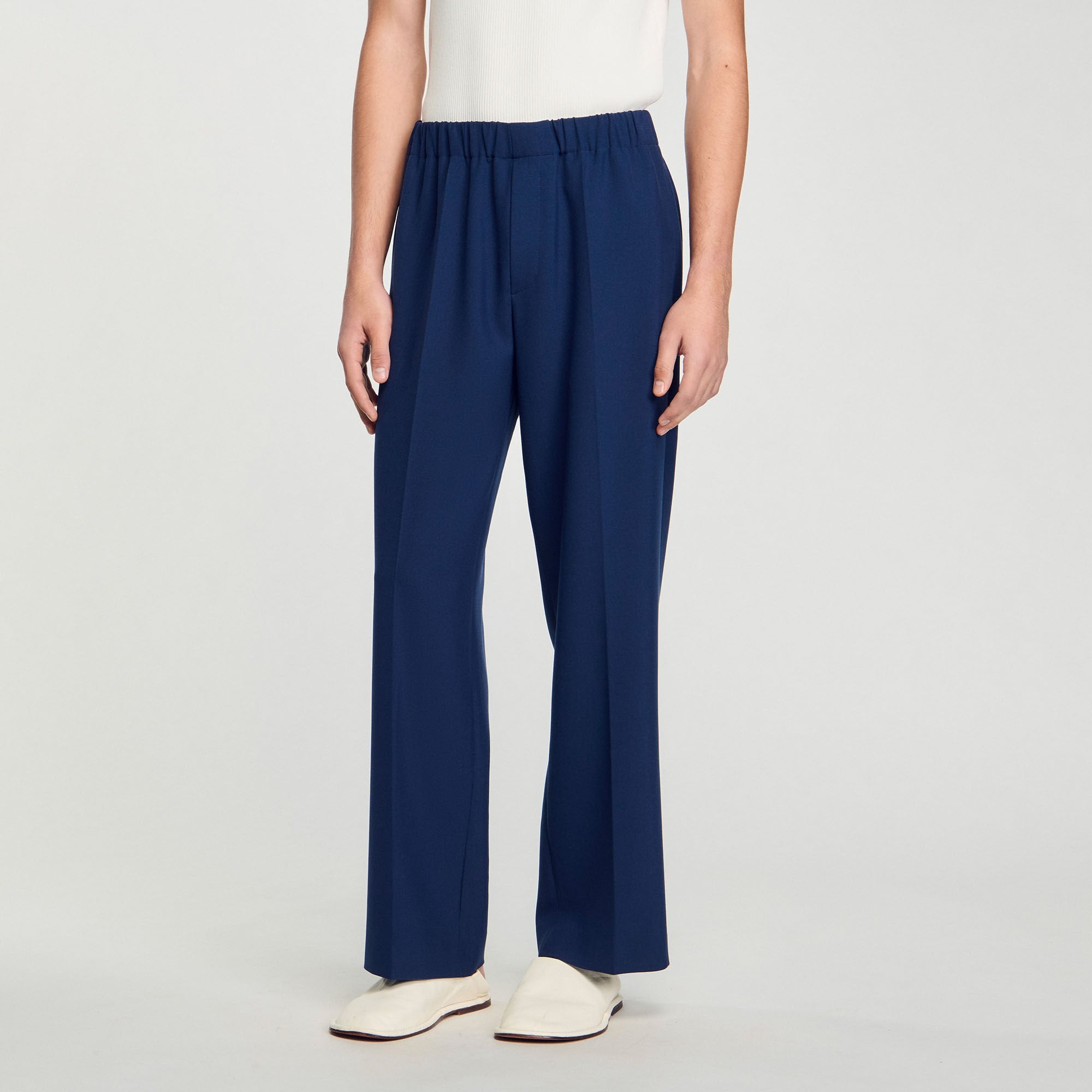 Wide-leg trousers Royal Blue Sandro Men