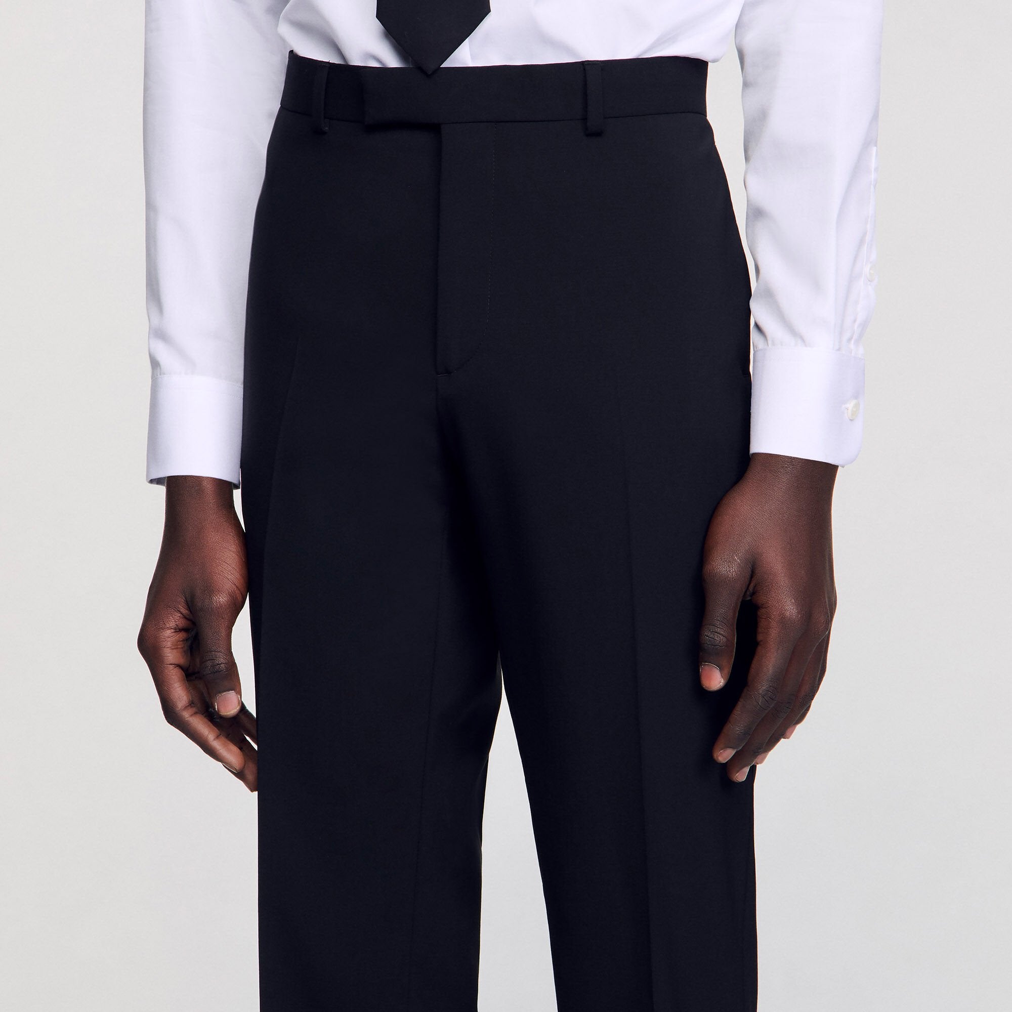 Classic suit trousers Black Sandro Men