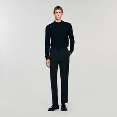 Elasticated straight-leg trousers Black Sandro Men