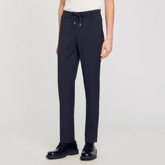Elasticated straight-leg trousers Fonte Sandro Men