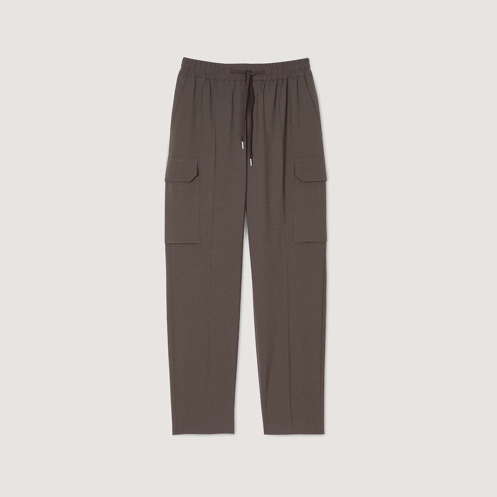 Elasticated cargo trousers Dark Kaki. Sandro Men