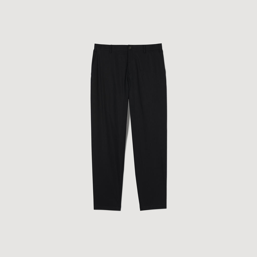 Cotton carrot-cut trousers Black Sandro Men