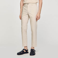 Cotton carrot-cut trousers Light Grey Sandro Men