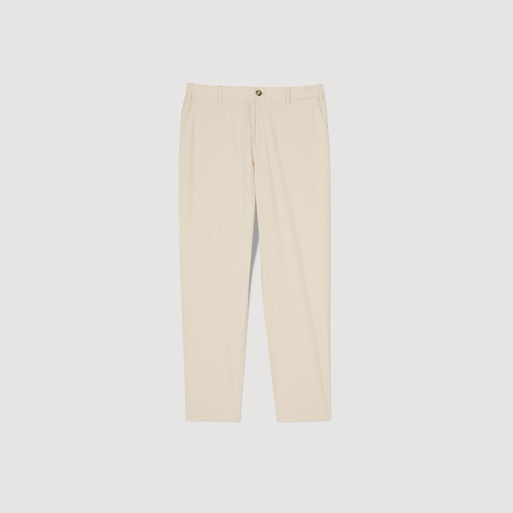 Cotton carrot-cut trousers Light Grey Sandro Men