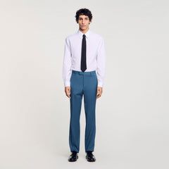 Wool suit trousers Thunderstorm Blue Sandro Men
