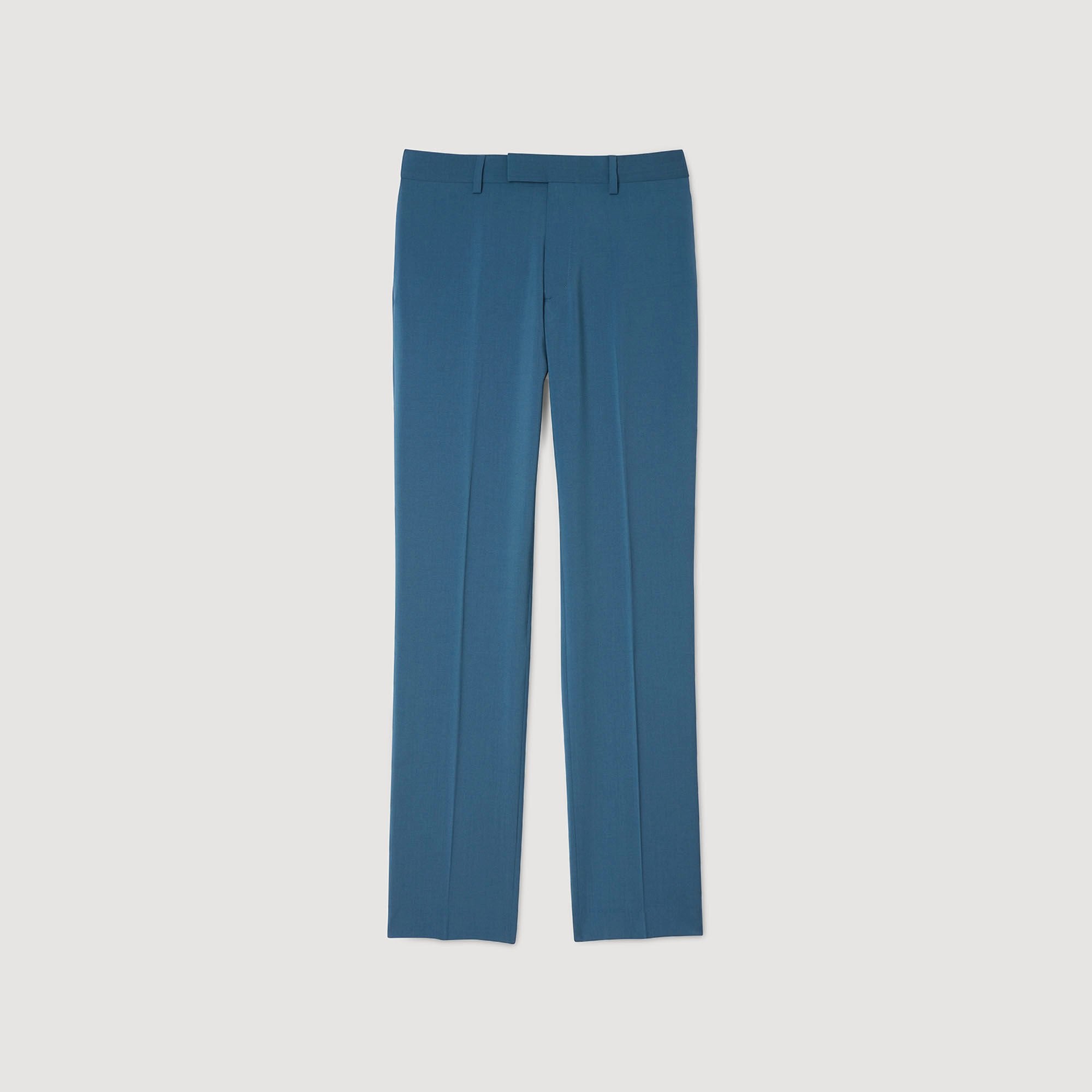 Wool suit trousers Thunderstorm Blue Sandro Men