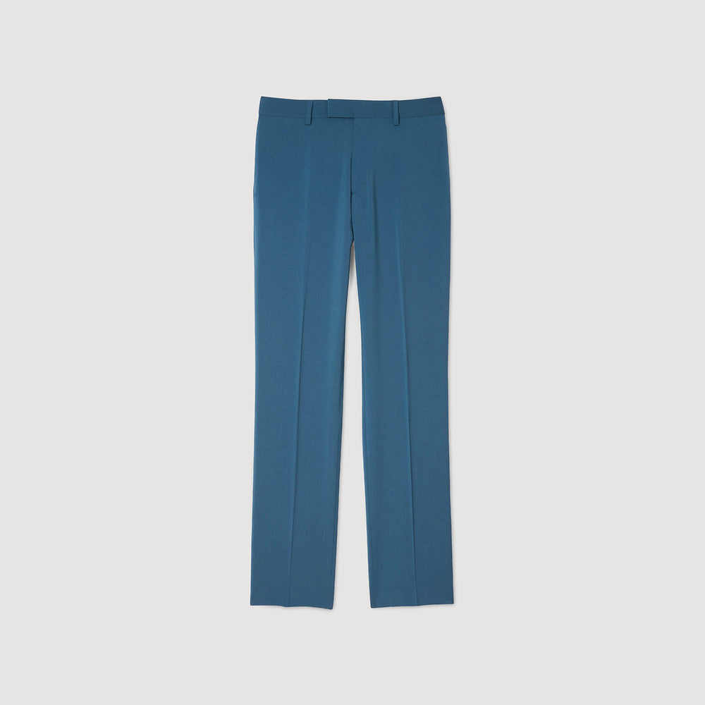 Wool suit trousers Thunderstorm Blue Sandro Men