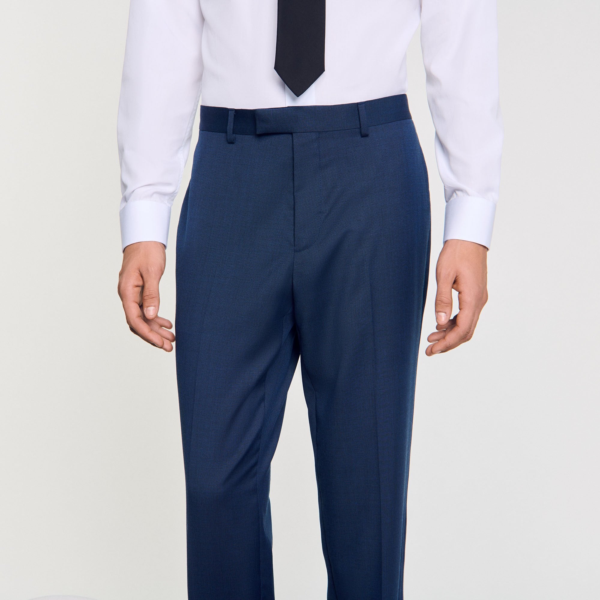 Wool suit trousers Royal Blue Sandro Men