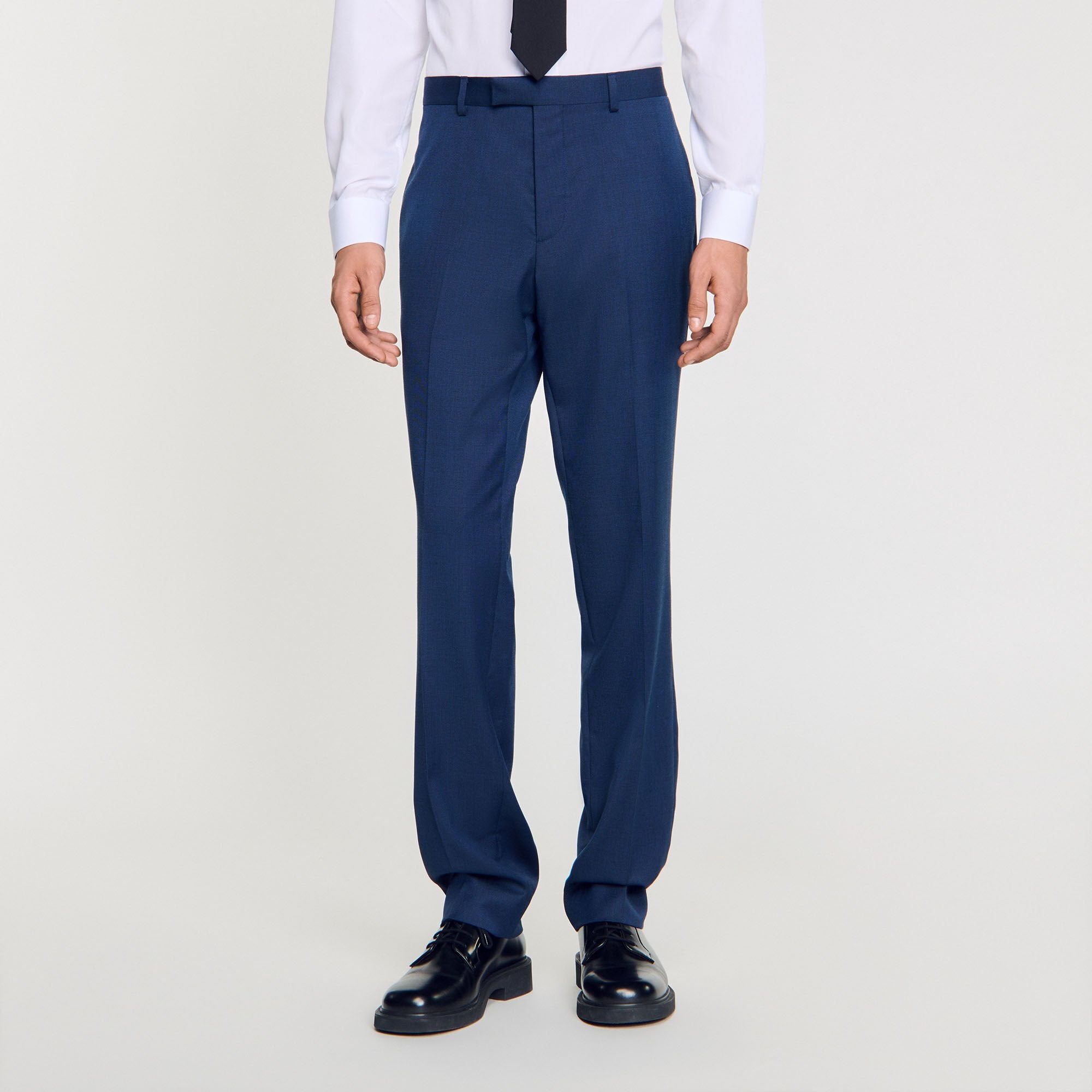 Wool suit trousers Royal Blue Sandro Men