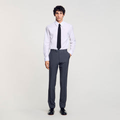 Wool suit trousers Mocked Grey Sandro Men
