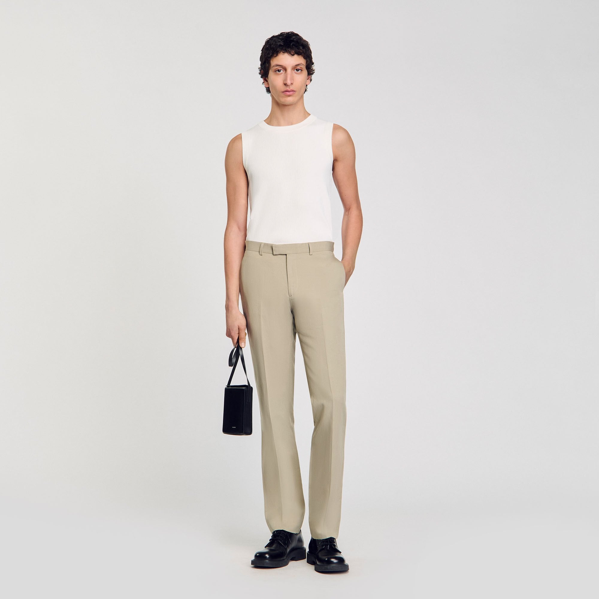 Suit trousers Light Kaki. Sandro Men
