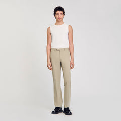 Suit trousers Light Kaki. Sandro Men