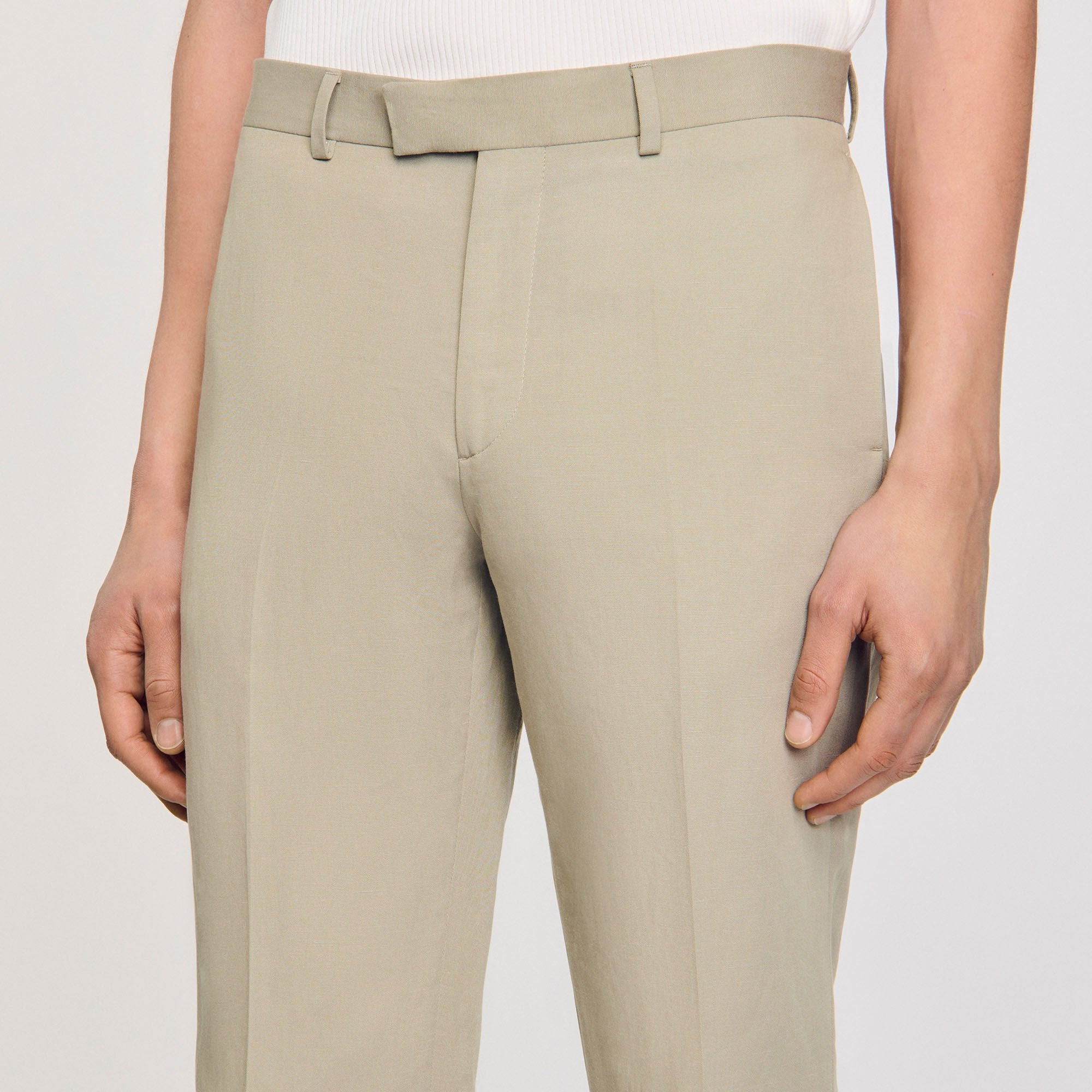 Suit trousers Light Kaki. Sandro Men