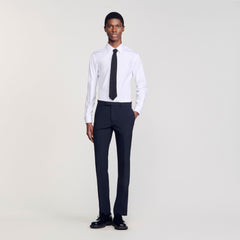 Wool suit trousers Navy Blue Sandro Men