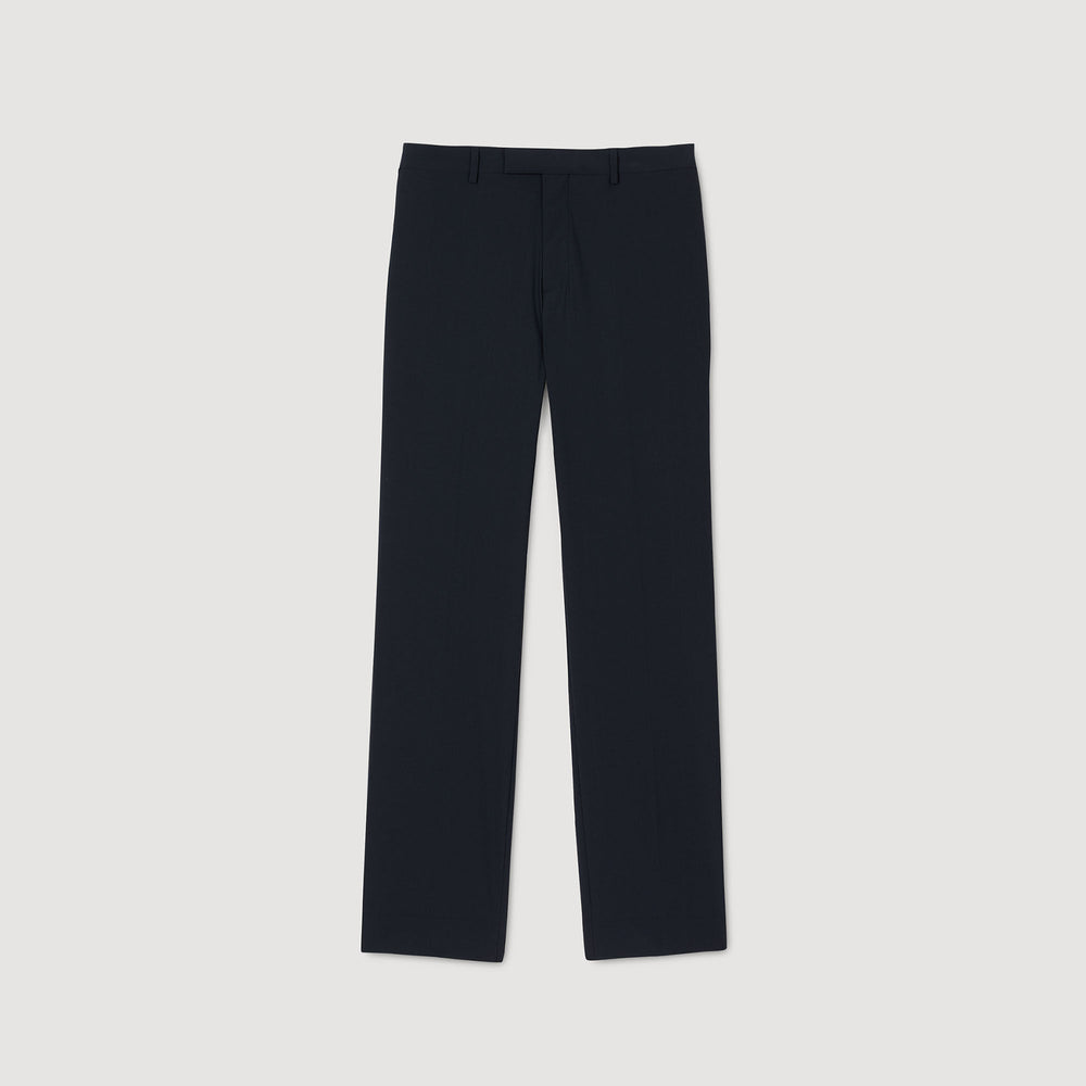 Wool suit trousers Navy Blue Sandro Men