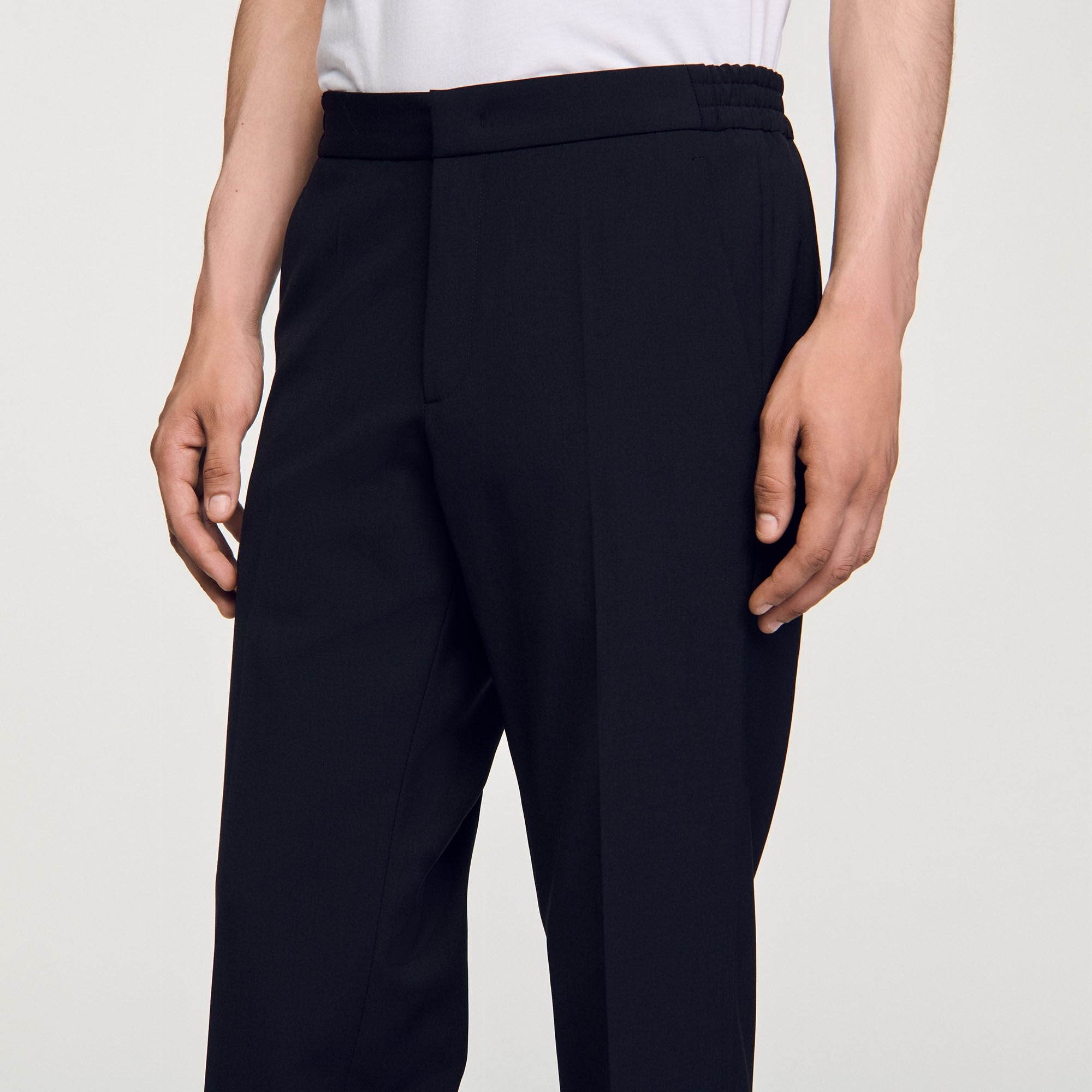 Straight-leg trousers Black Sandro Men