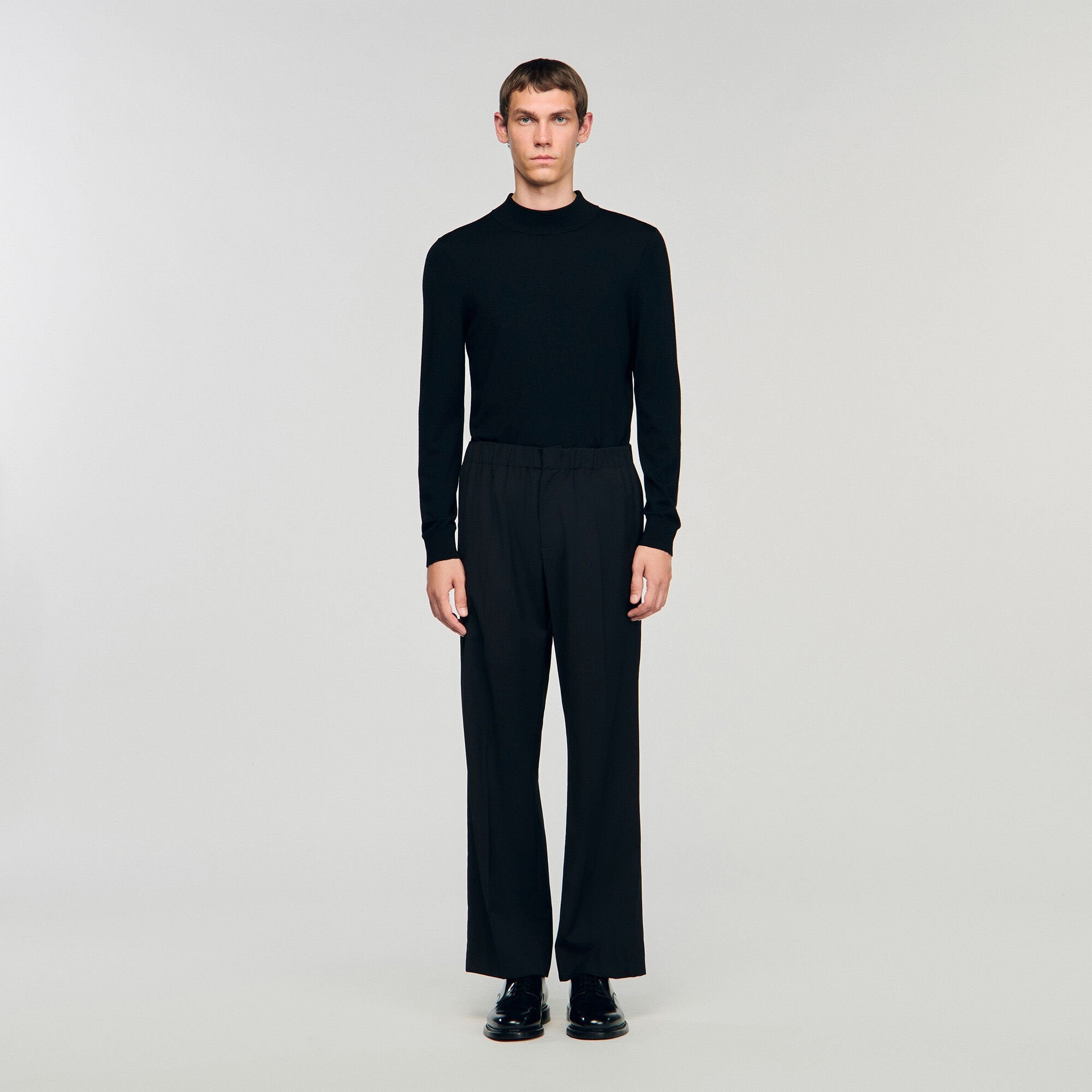 Wide-leg trousers Black Sandro Men
