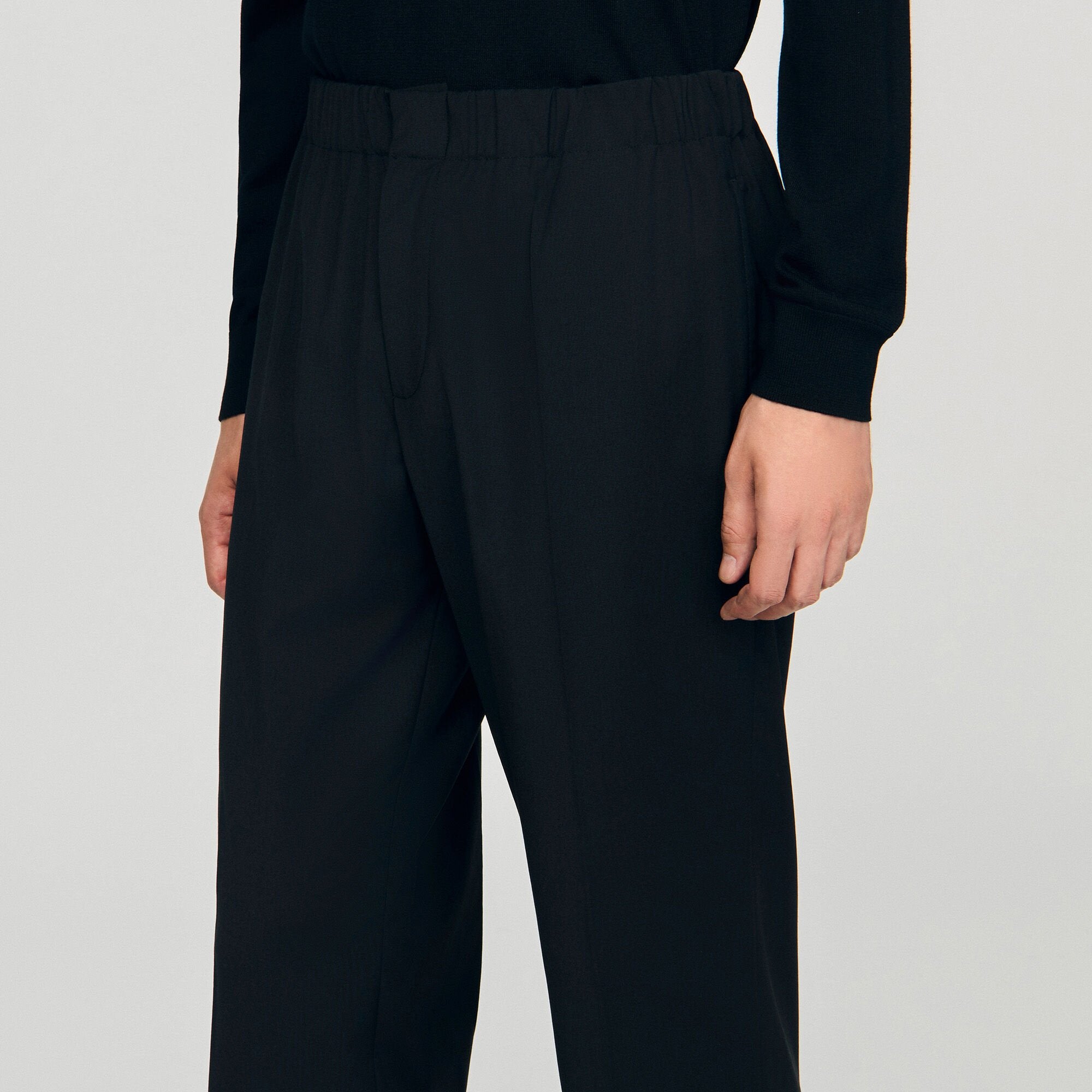 Wide-leg trousers Black Sandro Men