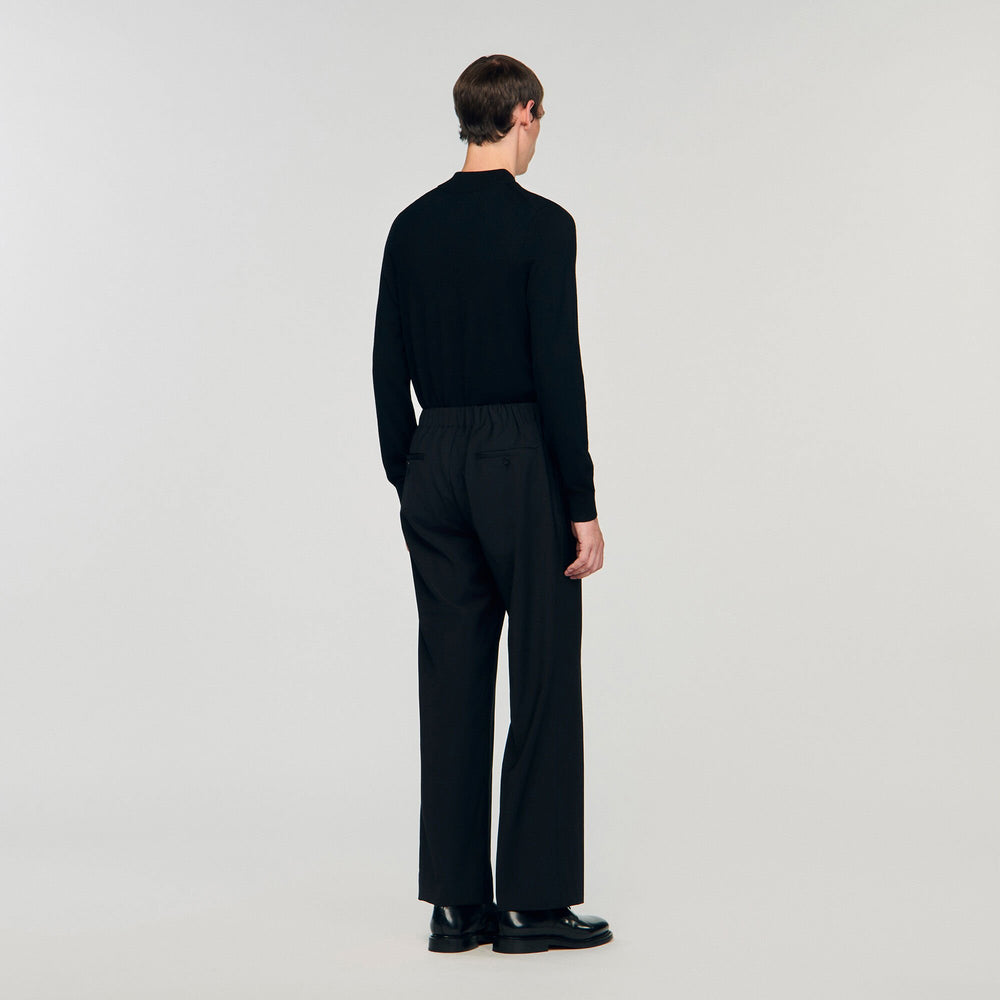 Wide-leg trousers Black Sandro Men