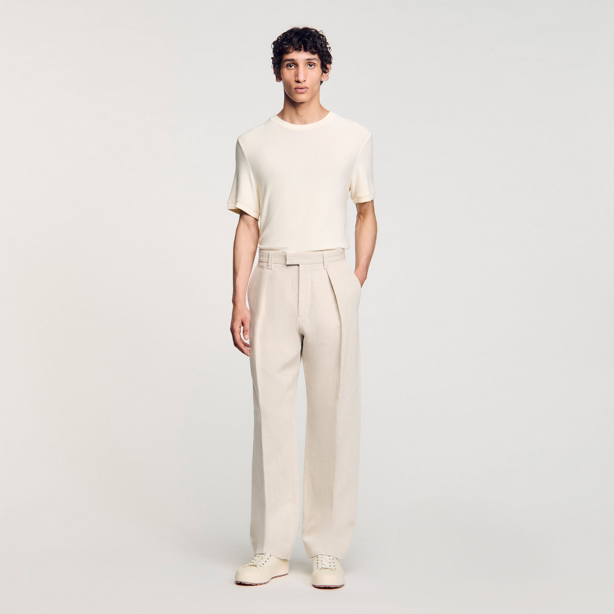 Wide-leg trousers with creases Oats Sandro Men