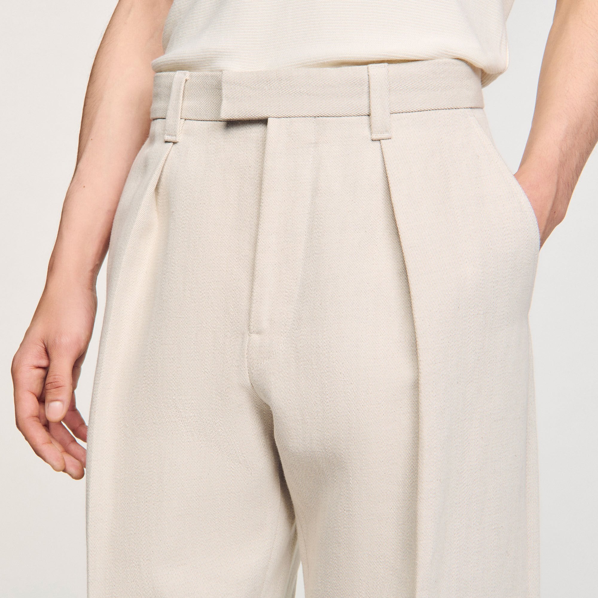 Wide-leg trousers with creases Oats Sandro Men