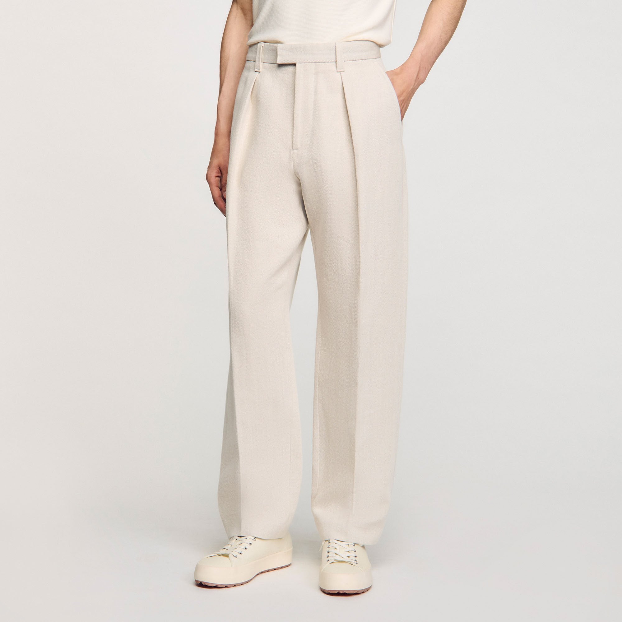 Wide-leg trousers with creases Oats Sandro Men